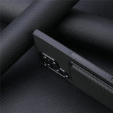 Carbon Fiber Style PU Leather Magnetic Case for Samsung Galaxy