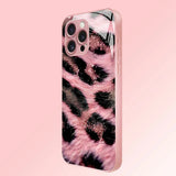 Pink Black Leopard-Print Hard Case for iPhone