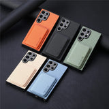 Carbon Fiber Style PU Leather Magnetic Case for Samsung Galaxy