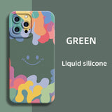 Silicone Graffiti Smile Magnetic Case for iPhone
