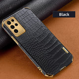 Crocodile Leather Plating Silicone Soft Case For Samsung Galaxy