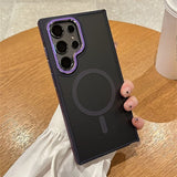 Magnetic Non-Slip Frame Armor Wireless Charging Case For Samsung