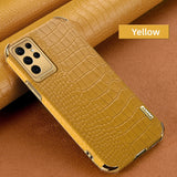 Crocodile Leather Plating Silicone Soft Case For Samsung Galaxy