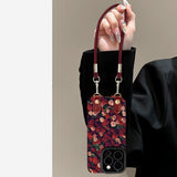 Full-screen rose lanyard case for iPhone