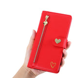 Zipper Cards Solt Wallet Leather Case For Samsung Galaxy