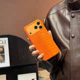Alligator-Patterned PU Leather Phone Case For iPhone