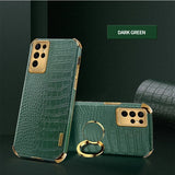 Crocodile Leather Plating Silicone Soft Case For Samsung Galaxy