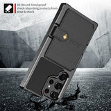 Flip Wallet  Leather Credit Card Hard Back Shockproof  Case for Samsung