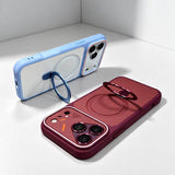 New Matte Anti-Drop MagSafe Case with Magnetic Ring Stand For iPhone