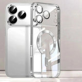 Clear Luxury Plating Camera Protection Magnetic Soft TPU Case For iPhone