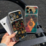 Aztec sheepskin leather textured phone case For iPhone