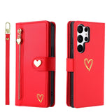 Zipper Cards Solt Wallet Leather Case For Samsung Galaxy