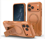Magnetic Stand Invisible  Wireless Charging Anti-fall Case For iPhone