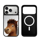 Fun Emoji Pony Magnetic Phone Case For iPhone