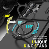 Magnetic 360° Rotate Bracket Slide Camera Case for Samsung