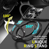 Luxury Armor Magnetic Bracket Slide Camera Protection Case For iPhone