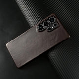 Natural Cowhide Genuine Leather Case For Samsung Galaxy
