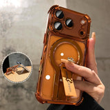 Electroplated 360° rotating stand Case For iPhone