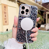 Glitter Foils Magnetic Wireless Charging Case for iPhone