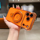 Plating Love Heart Magnetic Phone Case For iPhone