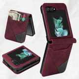 Card holder integrated folding phone case For Samsung Z Flip