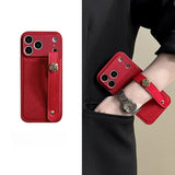 New camellia wrist-strap phone case For iPhone