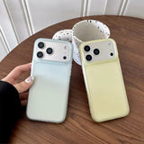 Shockproof Matte Transparent Solid Color TPU Case For iPhone