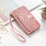 Crossbody Flip Leather Women Girls Wallet Card Holder  Case For iPhone