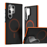 Luxury Lens Stand Magnetic Armor For Magsafe Phone Case for Samsung