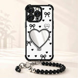 Heart Mirror Stand Case for iPhone– Feminine Style & Full Protection