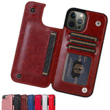 Luxury Retro Wallet Leather Case For iPhone