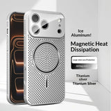 Plating Magnetic  Heat Dissipation Breathable Case For iPhone
