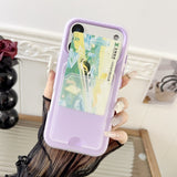Skin-feel, drop-resistant protective case with card holder For iPhone