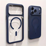 Transparent frosted magnetic case for iPhone