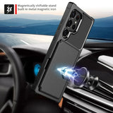 Flip Wallet  Leather Credit Card Hard Back Shockproof  Case for Samsung
