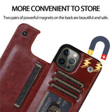 Luxury Retro Wallet Leather Case For iPhone