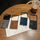 Slim, shock-resistant protective case with a business style For Samsung Z Flip