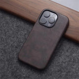 Retro Crazy Horse Leather Magnetic Case For iPhone