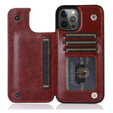 Luxury Retro Wallet Leather Case For iPhone