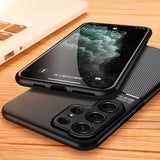 Leather Frosted Magnetic Phone Case For Samsung