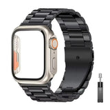 Stainless Steel Band + Protective Case For Apple Watch