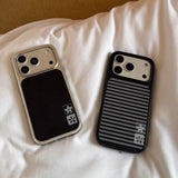 "Ins-style" striped floral electroplated epoxy phone case For iPhone