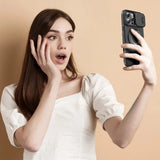 Luxury Armor Magnetic Bracket Slide Camera Protection Case For iPhone