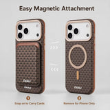 Luxurious retro detachable magnetic card holder phone case For iPhone