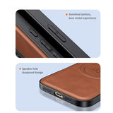 Magnetic PU Leather Case For iPhone