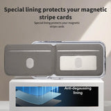 Luxury Leather Magnetic Wallet Slot Card Holder Phone Stand