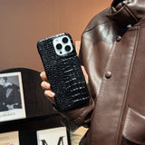 Alligator-Patterned PU Leather Phone Case For iPhone