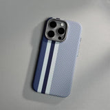 Kevlar-pattern magnetic glow-in-the-dark shockproof hard case For iPhone