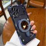 Sparkle Mirror Magnetic Makeup Mirror Back Case for iPhone