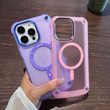 Magnetic Translucent Shockproof Wireless Charging Case for iPhone